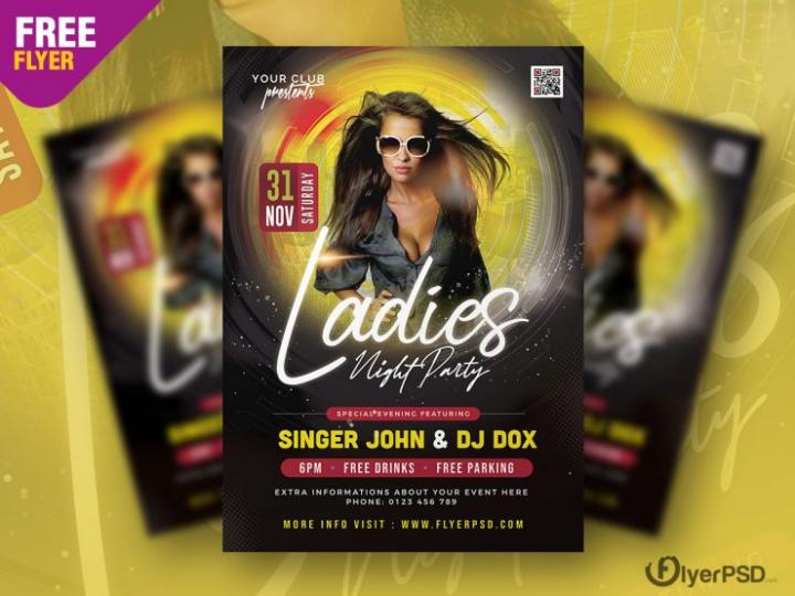 Ladies Night Party Flyer PSD Template for Free - PSDFlyer