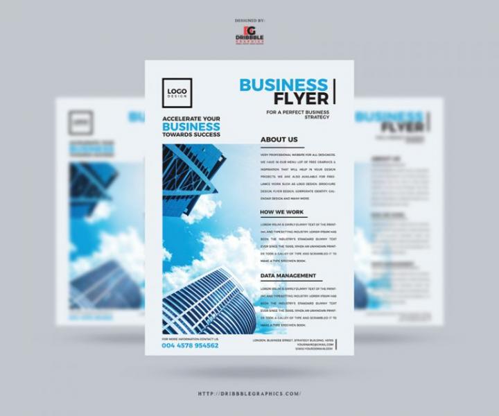 Modern Design Free Business Flyer in PSD