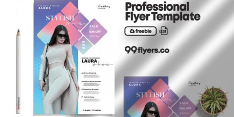 Free Fashion Summer Wear Flyer Template in PSD