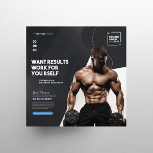 Free Fitness Ad Flyer Template in PSD