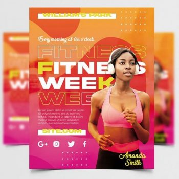 Body Fitness Club Free PSD Flyer Template - PSDFlyer