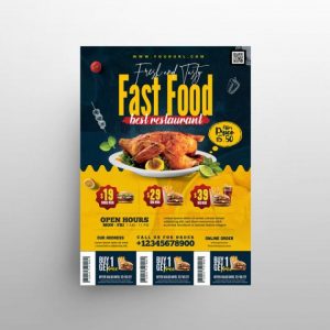 Free Food Promotion Menu Flyer Template in PSD