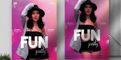 Free Fun Party Flyer Template in PSD