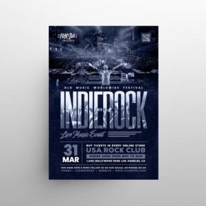 Free Indie Rock Festival Flyer Template in PSD