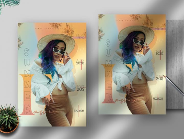 Free Summer Fashion Flyer Template in PSD