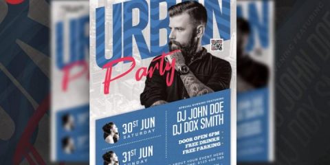 Urban Night Party Free PSD Flyer Template