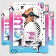 Free Artist DJ Party Flyer Template in PSD