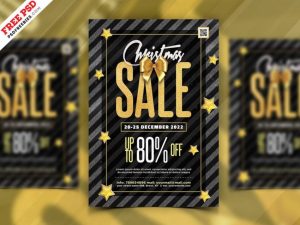Free Christmas Sale Flyer Template in PSD