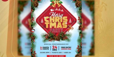 Free Christmas Time Flyer Template in PSD