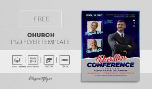 Free Church Workship Flyer Template in PSD