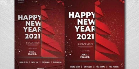 Free Happy NYE Eve Flyer Template in PSD