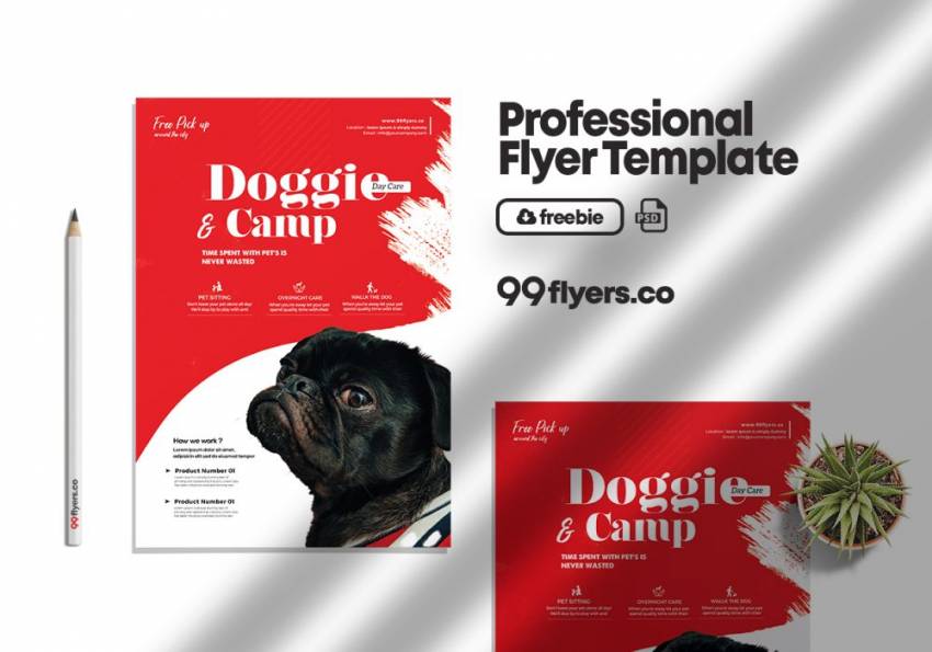 Free Pet Daycare Flyer Template in PSD