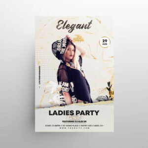 Classy White Party Free Flyer Template (PSD)