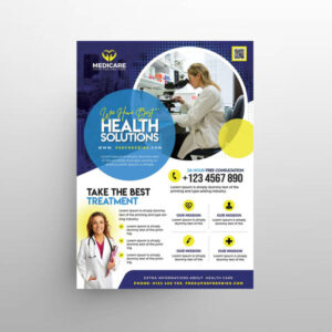 Healthcare & Pharm Ad Free Flyer Template (PSD)