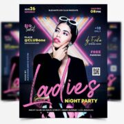 Ladies Night Event Free Flyer Template (PSD)