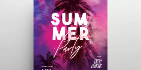 Tropical Vibes 2021 Free Flyer Template (PSD)