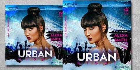 Urban DJ Party Free Flyer Template (PSD)