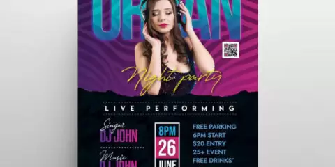 Urban Dance Party Free Flyer Template (PSD)