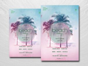 Beach Vibes Free Flyer Template (PSD)
