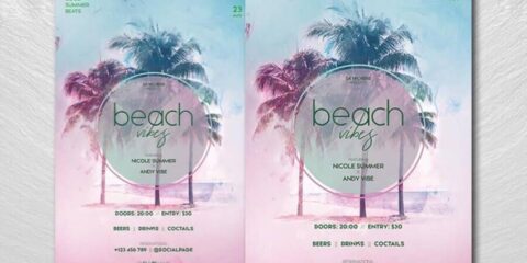 Beach Vibes Free Flyer Template (PSD)