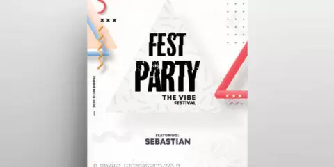 Free White Festival Event Flyer Template (PSD)