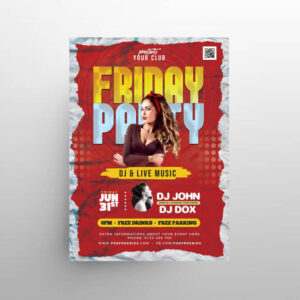 Friday Night Party Free Flyer Template (PSD)