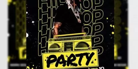 Hip Hop Party Free Flyer Template (PSD)