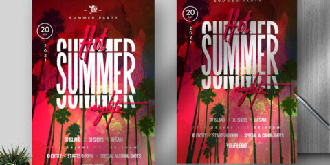Hot Summer Nights Free Flyer Template (PSD)