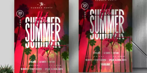 Hot Summer Nights Free Flyer Template (PSD)