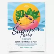 Summer Beach Party Free Flyer Template (PSD)