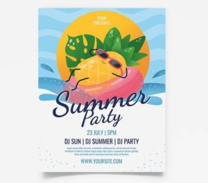 Summer Beach Party Free Flyer Template (PSD)