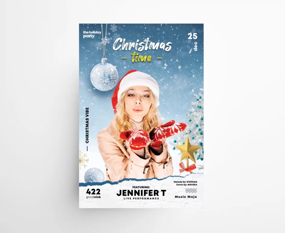2021 Christmas Party Free Flyer Template (PSD)