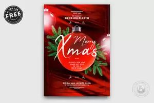 Christmas Eve Party Free PSD Flyer Template
