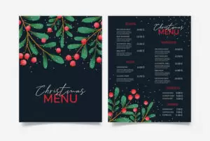 Christmas Menu Flyer Free PSD Flyer Template