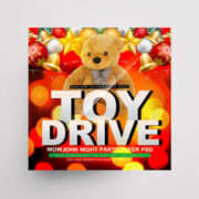 Christmas Toy Drive Free PSD Flyer Template