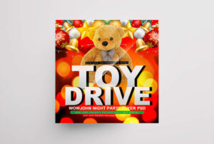 Christmas Toy Drive Free PSD Flyer Template