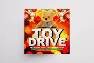 Christmas Toy Drive Free PSD Flyer Template