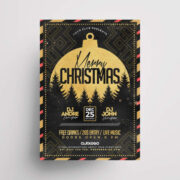 Classic Christmas Vibe Free PSD Flyer Template