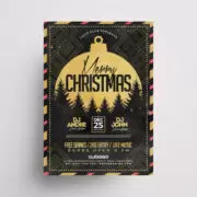 Classic Christmas Vibe Free PSD Flyer Template