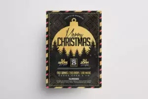 Classic Christmas Vibe Free PSD Flyer Template