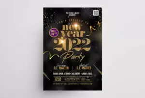 Elegant New Years Event Free PSD Flyer Template