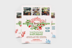 Elegant Spring Festival Free PSD Flyer Template