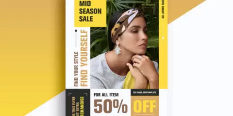 Free Fashion Apparel Sale Flyer Template (PSD)