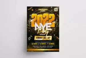 Happy 2022 NYE Party Free PSD Flyer Template