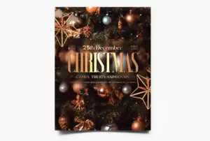 Happy Christmas Invitation Free PSD Flyer Template