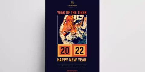 Happy NYE Event Free PSD Flyer Template