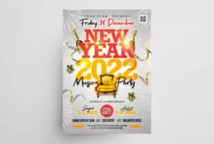 Happy NYE Party Free PSD Flyer Template