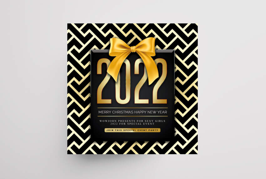 Happy New Year Free Instagram Banner Template