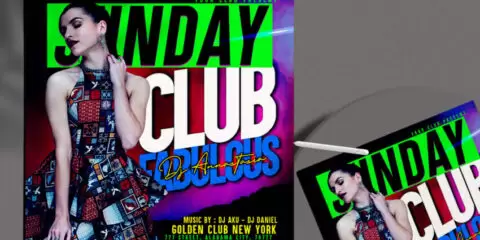 Hot Club Party Free Instagram Banner (PSD)