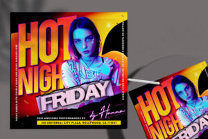Hot Night Party Free Instagram Banner Template
